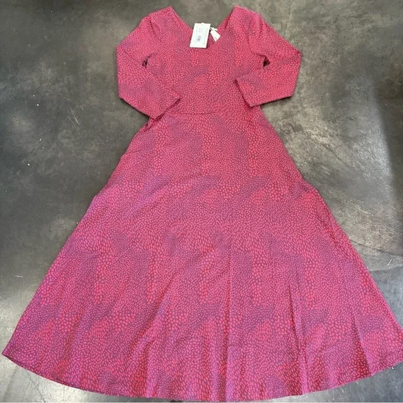 NWT Pact Organic Cotton Bland 3/4 Sleeve Modest Midi Length Party Dress - Picture 2 of 10